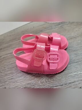 Mini Melissa New Pink Jelly Buckle Sandals for Kids Size 8